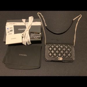 **SALE!** New Chanel Boy WOC Black Caviar